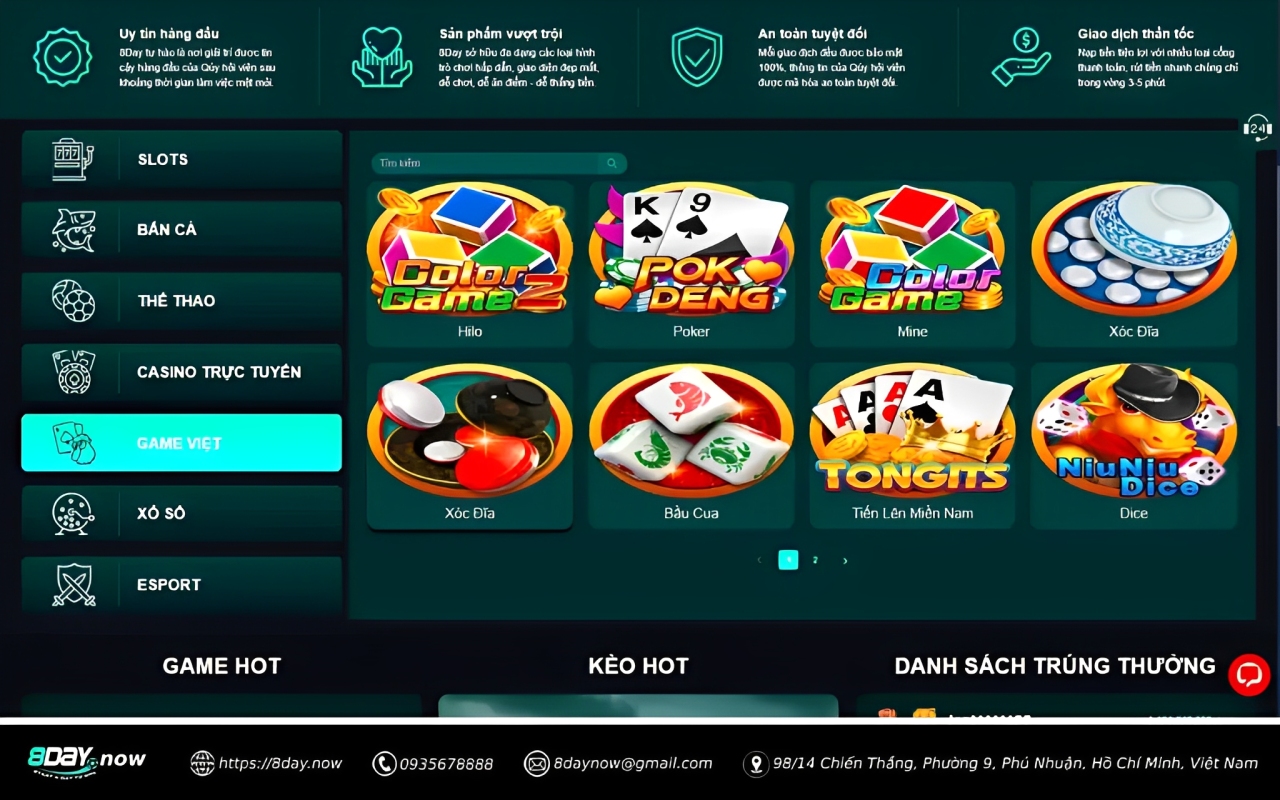 Nhà cái 8Day xây dựng hệ sinh thái giải trí đa dạng