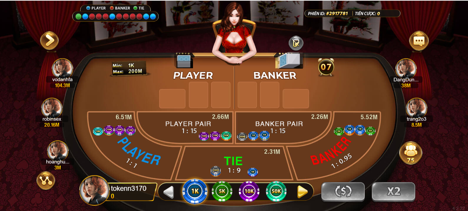 Trong Baccarat 8Day, người chơi không cần trực tiếp cầm bài