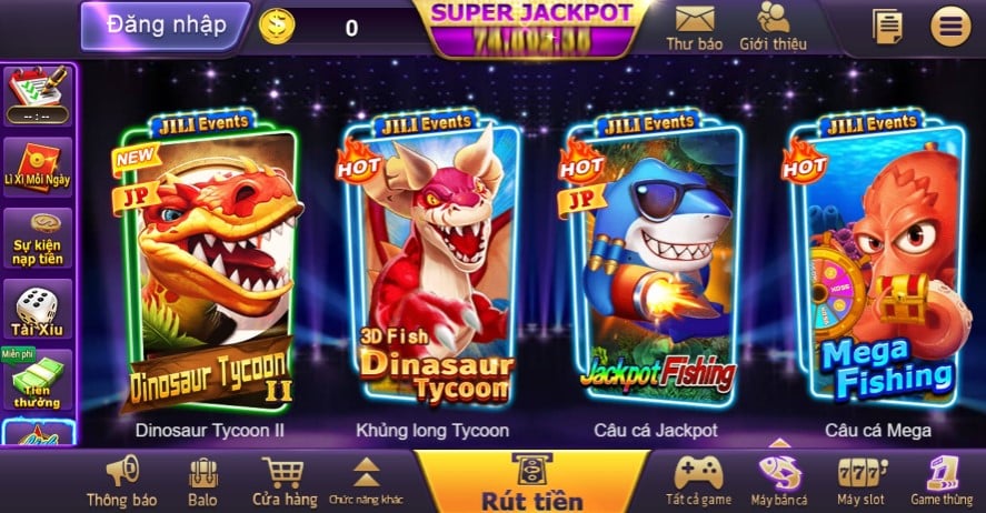 Sảnh nổ hũ Jili có nhiều game hấp dẫn